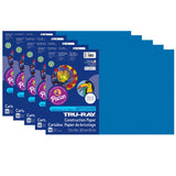 Construction Paper, Blue, 12 x 18, 50 Sheets Per Pack, 5 Packs