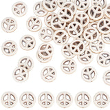SUNNYCLUE 1 Box 100Pcs Turquoise Loose Beads Peace Sign Spacer Beads Peace Bead 15mm Flat Gemstone Beads Lucky Healing Energy Ge