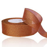 Red Glitter Ribbon 1-1/2 Inch x 25 Yards, Metallic Glitter Sparkly Ribbon for Christmas Trees, Wreaths, Bouquets, DIY Crafts, Gi