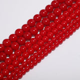 8mm Red Jade Natural Stone Beads Round Loose Beads for Jewelry Making Yochus DIY Beads Bracelet Necklace