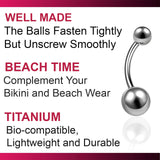 bodyjewellery 1pcs 14g Titanium G23 Belly Ring Piercing Button Stud Navel Jewelry Bar Banana Rings C3YL - 11mm