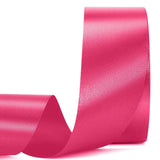 Hot Pink Satin Ribbon 1 1/2 Inch,25 Yards Hot Pink Solid Fabric Ribbons for Gift Wrapping Floral Bouquets Wedding Party Decorati