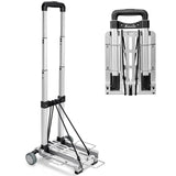 KEDSUM Mini Luggage Cart with Wheels Foldable, Lightweight Aluminum Trolley Cart with Wheels, Expandable Baseplate Foding Hand T