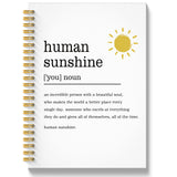 QICLM Human Sunshine Notebook Journal, Motivational Office Notebooks for Work, Human Sunshine Gifts for Women, Inspirational Gif
