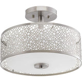 Progress Lighting Mingle LED Collection 14 Semi-Flush Mount, Nickel