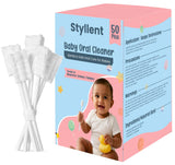 Styllent 50 Pcs Baby Tongue Cleaner Gauze, Baby Toothbrush Disposable Oral Cleaner, Toddler Tooth Brush For New Born Tooth Mouth