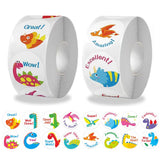 1000Pcs Dinosaur Stickers for Kids Boy Girl Teacher Round Cute Animal Children Reward Roll Sticker School Supplies Incentive Pot