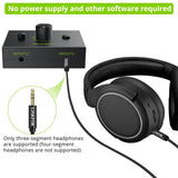 LiNKFOR 2 Ports 3.5mm Stereo Audio Selector Box with 3.5mm Audio Cable Support 1 in 2 Out / 2 in 1 Out, Mute Button Compatible w