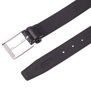 XOUXOU Men's Casual Leather Jeans Belts Classic Work Business Dress Belt with Prong Buckle for Men (Black (S101), 38 (Waist 36))