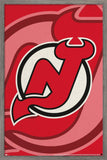 Trends International NHL New Jersey Devils - Logo 14 Wall Poster, 22.375 x 34, Barnwood Framed Version
