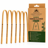 Icc Bamboo Tongue Cleaner Natural Soft Bristles Deep Clean Set Of 6