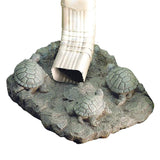 SAGEFINDS Decorative Turtle Splash Block | Gutter Downspout | for Garden or Home | Stone Resin Composite | 15 L x 12 H