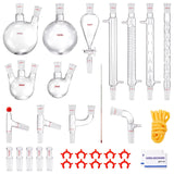 VEVOR Lab Distillation Kit, 3.3 Boro Lab Glassware Distillation Kit with 24, 40 Joint, 1000ml Essential Oil Distillation Apparat