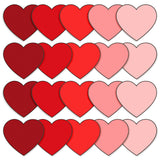 Whaline Valentines Day Heart Cutouts Cut-Outs Gradient Red Heart Shape 5.9 Inch Large Paper Cutting with 100 Pcs Glue Points fo