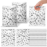 Kolldenn 50 Pcs Music Notes Gift Bags Musical Theme Treat Bags Goodie Party Favors Merchandise Retail Candy Pockets for Birthday