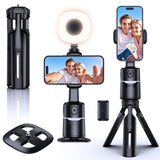 UBeesize Auto Face Tracking Tripod with Adjustable Desk Tripod, 360 Rotating vlogging kit for iPhone with Remote & Gesture Contr
