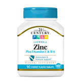21st Century Zinc Chewable Withc & B6 Cherry, 90 Count