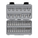 TEKTON 3/8 Inch Drive Torx/TR Torx Bit & External Star Socket Set with Case, 36-Piece (T10-T60, TR10-TR60, E4-E20) | SKT15402