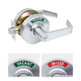 MARIE Commercial Door Handle for Bathroom Privacy,Vacant Occupied & Commercial Restroom Lock,Durable Restroom Door Handle with i