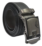 Sunshopping MenS Black Auto Lock Buckle Pu Leather Belt (Free Size)