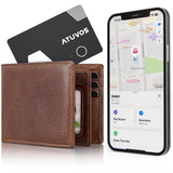 ATUVOS Rechargeable Wallet Tracker Card, Slim 1.6mm Smart Air Tag Card Works with Apple Find My (iOS Only), Bleuooth Item Locato