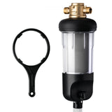 iSpring WSP500J Reusable Whole House Spin-Down Sediment Water Filter, Upgraded Jumbo Size, Large Capacity, 500-Micron Flushable 