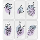 woopme Set of 6 Magnetic Abstract Leaf Modern Art Bookmark for Book Lovers Readers Students Gift Magnetic Page Clips Folding