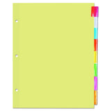 Universal UNV20840 11 in. x 8.5 in. Insertable Tab Index with 8 Assorted Tabs Buff (24/Box)