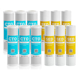 Max Water 5 Micron Replacement Water Filter Set 10x 2.5Sediment & Carbon Block (PP + CTO), 12 Pack