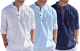 Bellstone Men'S Solid Regular Fit Dress Shirt (1500_3Combo_White-Sky-Navy_Xl