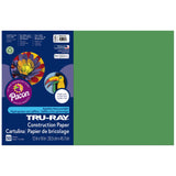 TruRay Construction Paper, 50% Recycled, 12 x 18, Holiday Green, Pack Of 50
