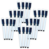 Ashley Productions Smart Poly Dry Erase Markers with Eraser, Fine Tip, Black, 4 Per Pack, 6 Packs