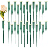 Tessco 90 Pcs 6 Inch Green Floral Water Tubes Plastic Floral Water Tubes Supplies for Fresh Flowers with Rubber Caps for Flower 