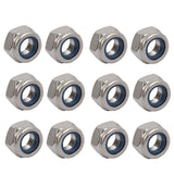uxcell 12pcs M8 x 1.25mm Pitch Metric Thread 304 Stainless Steel Left Hand Lock Nuts