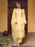 Libas Womens Printed Silk Blend Straight Kurta With Palazzos And Dupatta Yellow As Shown