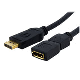 StarTech.com 6 ft DisplayPort Video Extension Cable M/F 6ft DP Cable 6ft DisplayPort Cable (DPEXT6L),Black