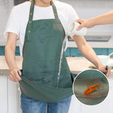 MORNITE Art Aprons for Painting Pottery Ceramics, Artist Apron Smock Mens Women Teaching Cooking Waterproof Green