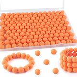 Kovict 200pcs Silicone Beads, 12mm Silicone Beads for Keychain Making, Pens Bracelet Necklace DIY Crafts(Light Orange)