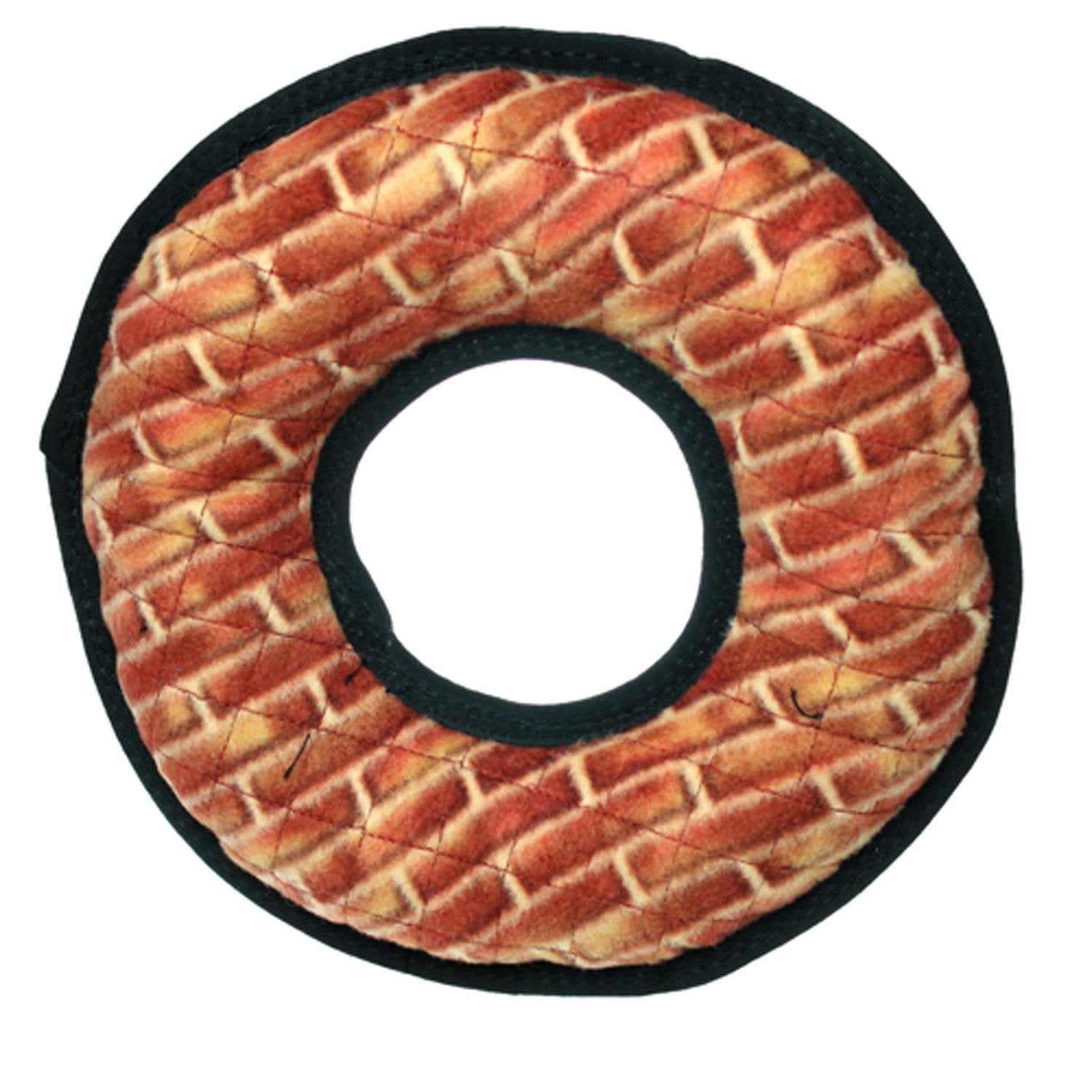 TUFFY - World's Tuffest Soft Dog Toy - MEGA Ring Brick- Squeakers -Multiple Layers. Made Durable, Strong & Tough. Interactive Pl