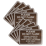 All Quality Classic Framed Please Do Not Flush Thank You Bathroom Etiquette Sign - 4 x 6 (Walnut) 10 Pack
