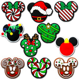Cartoon Christmas Tree Focal Silicone Beads, Cute Beads for DIY Crafts Jewelry Necklaces Bracelets Keychain Pen Making (Red)