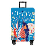 WUJIAONIAO Travel Luggage Cover Baggage Suitcase Cover Protector Skins 18-32 Inch (rainy season, M (for 22-24 inch luggage))