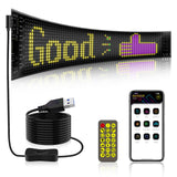 HaKaDeBe LED Pixel Display Board, App-Controlled Digital Sign with Remote, RGB Message Screen, Black (16*64 LED Matrix Panel)