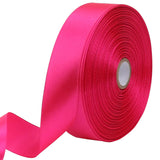 RIUNBB Hot Pink Solid Satin Ribbon 1 Inch 50 Yards Solid Polyester Fabric Ribbon for Gift Wrapping Wedding Christmas Baby Shower