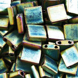 Miyuki Tila 2 Hole Square Beads Green Iris 7.2Gr No 2008 915191