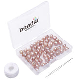 BEADIA Natural Pearl Beads Potato 5-6mm Purple Freshwater Cultured Loose Gemstone Beads for DIY Jewelry Making 13.8''/Strand HQ