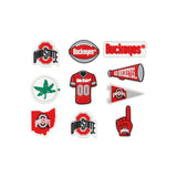 FOCO Ohio State Buckeyes NCAA Team Clog Shoe Charms - 10 Pack