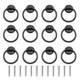 Asamuyu 12 Pieces Drawer Pull Ring Knobs Metal Ring Pull Handle Knobs Used for Cabinet Drawer Cupboard Dresser Door (Gold)
