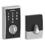 Schlage Touch Century Electronic Deadbolt Lock with Touchscreen Keypad, Keyless Front Door Entry, Satin Chrome, BE375 CEN 626