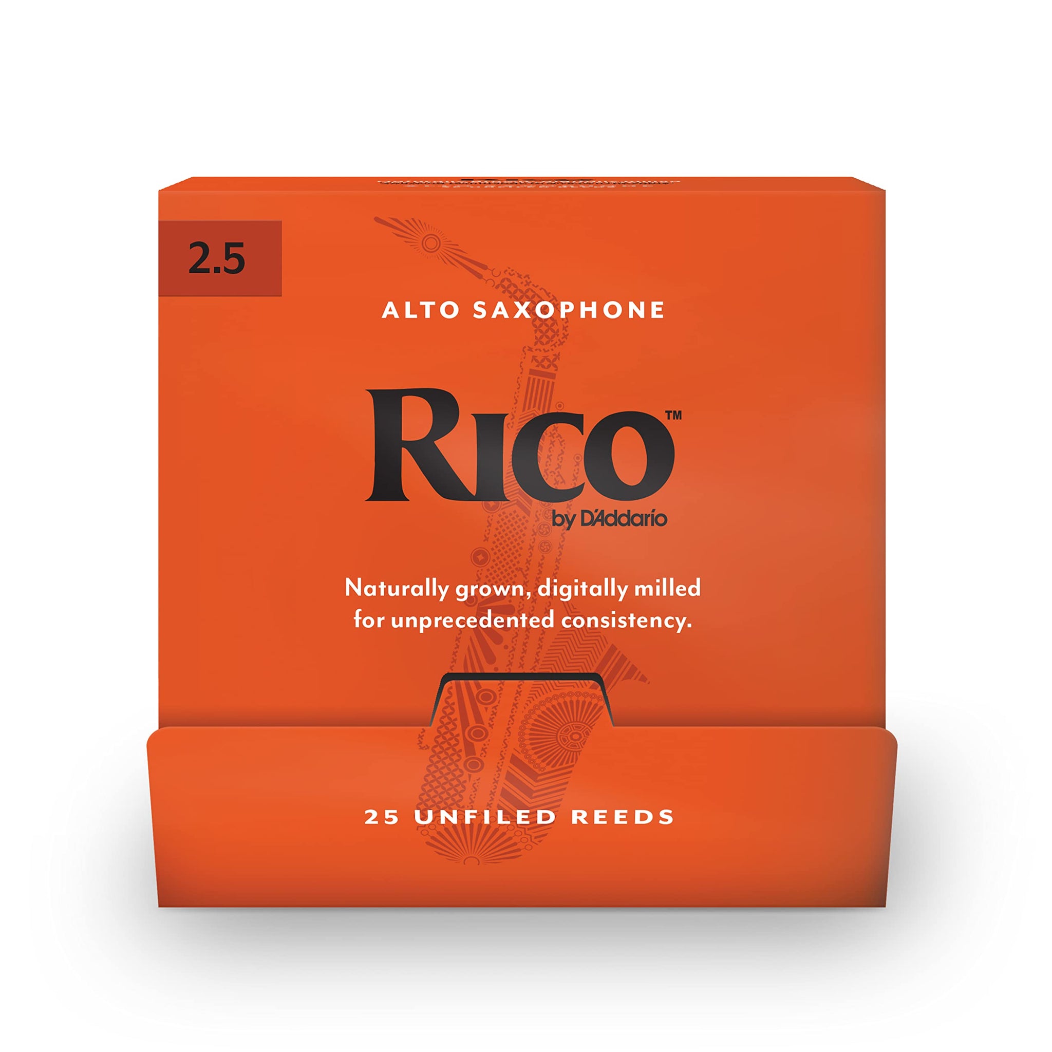 Rico Alto Saxophone Reeds, 2.5, 25Count Single Reeds